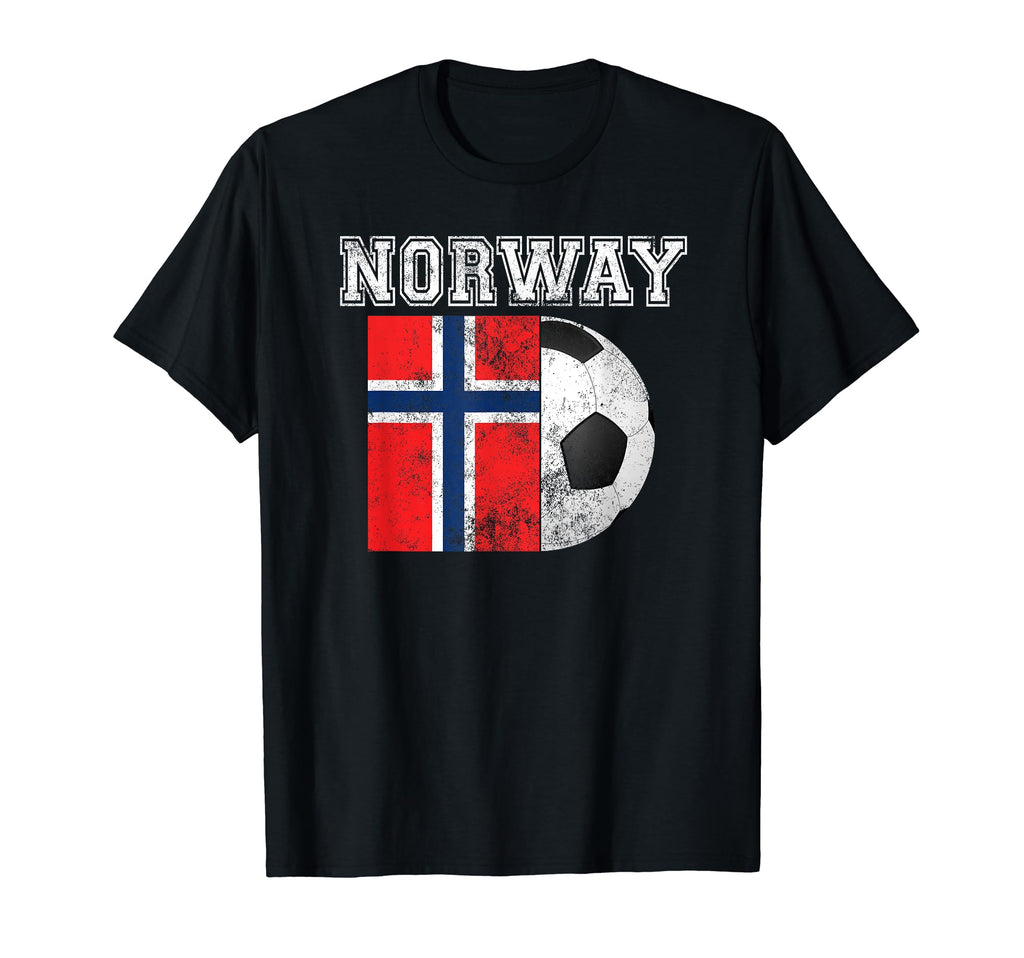 Norway Flag Soccer Futbol Football T-Shirt - Fun Novelty Design Men Women - T-Shirt, Sweatshirt, Hoodie