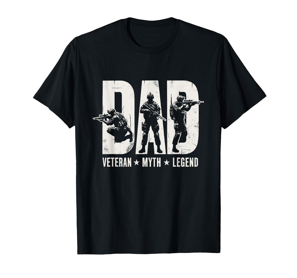 Dad Veteran Myth Legend Dad Military T-Shirt - Aesthetic Graphic Men Women - T-Shirt, Sweatshirt, Hoodie