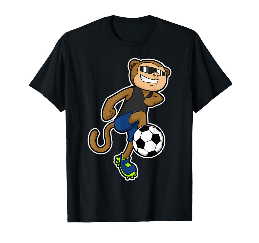 Monkey Soccer Player Soccer Sports T-Shirt - Custom Art Print Unisex - T-Shirt, Sweatshirt, Hoodie