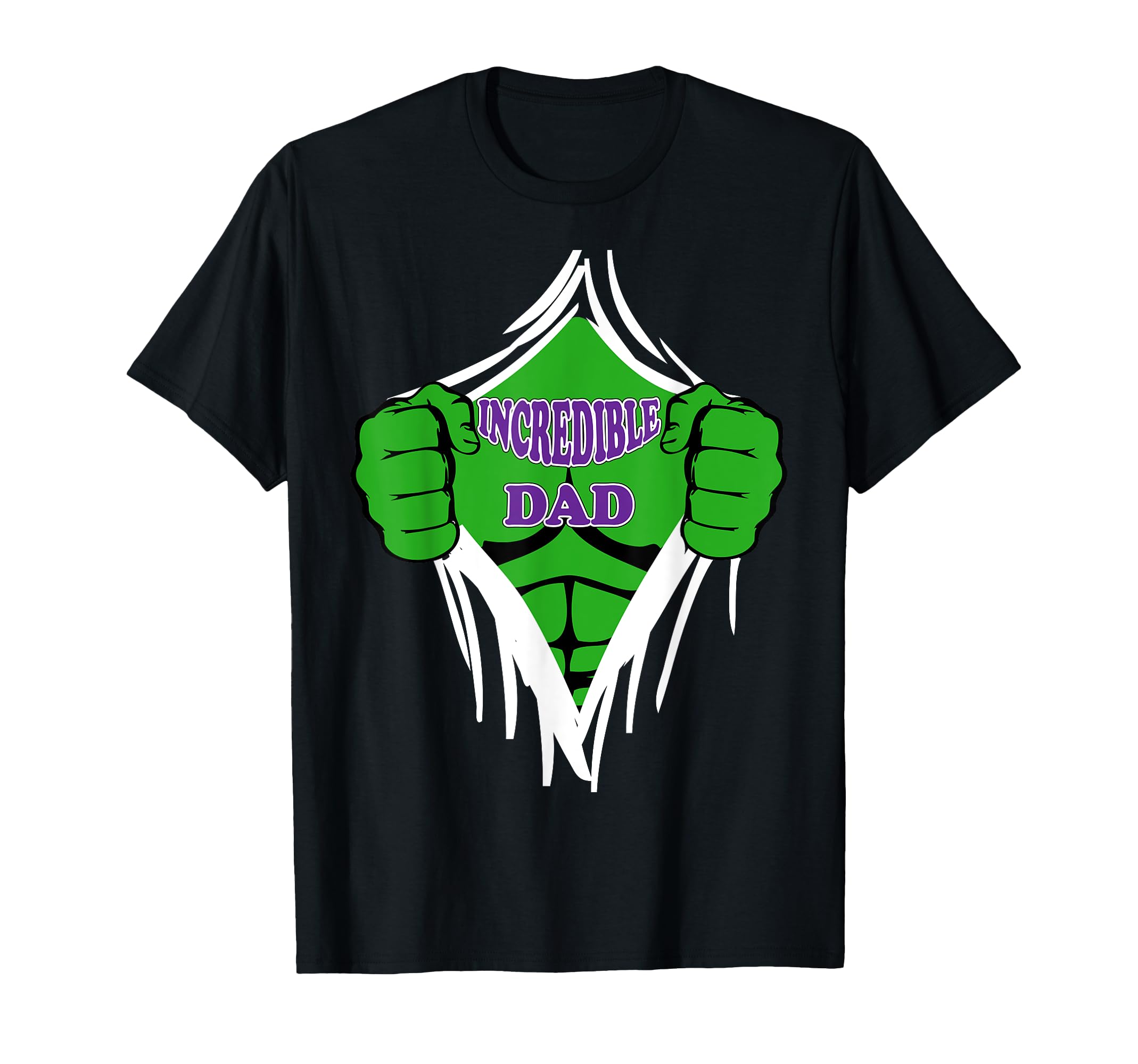 Incredible Dad Superhero Unique T-Shirt - Custom Art Print Men Women - T-Shirt, Sweatshirt, Hoodie