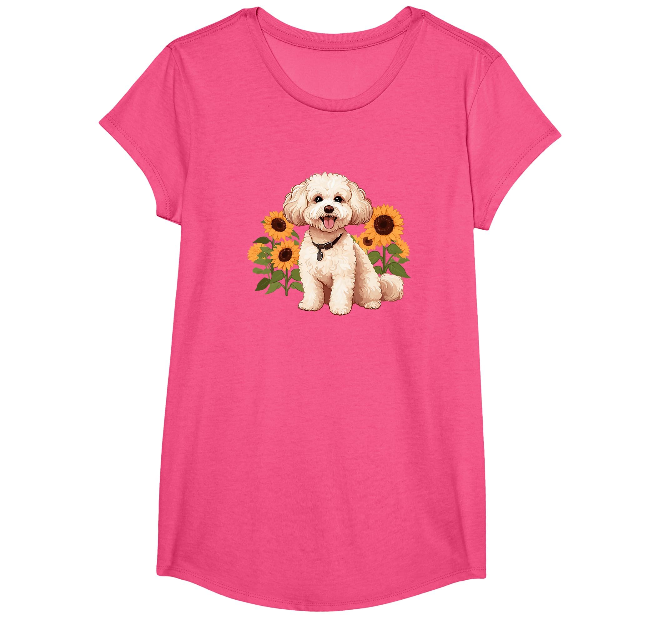 Womens Funny Sunflowers Maltipoo Lover T-Shirt - Trendy Graphic Unisex - T-Shirt, Sweatshirt, Hoodie