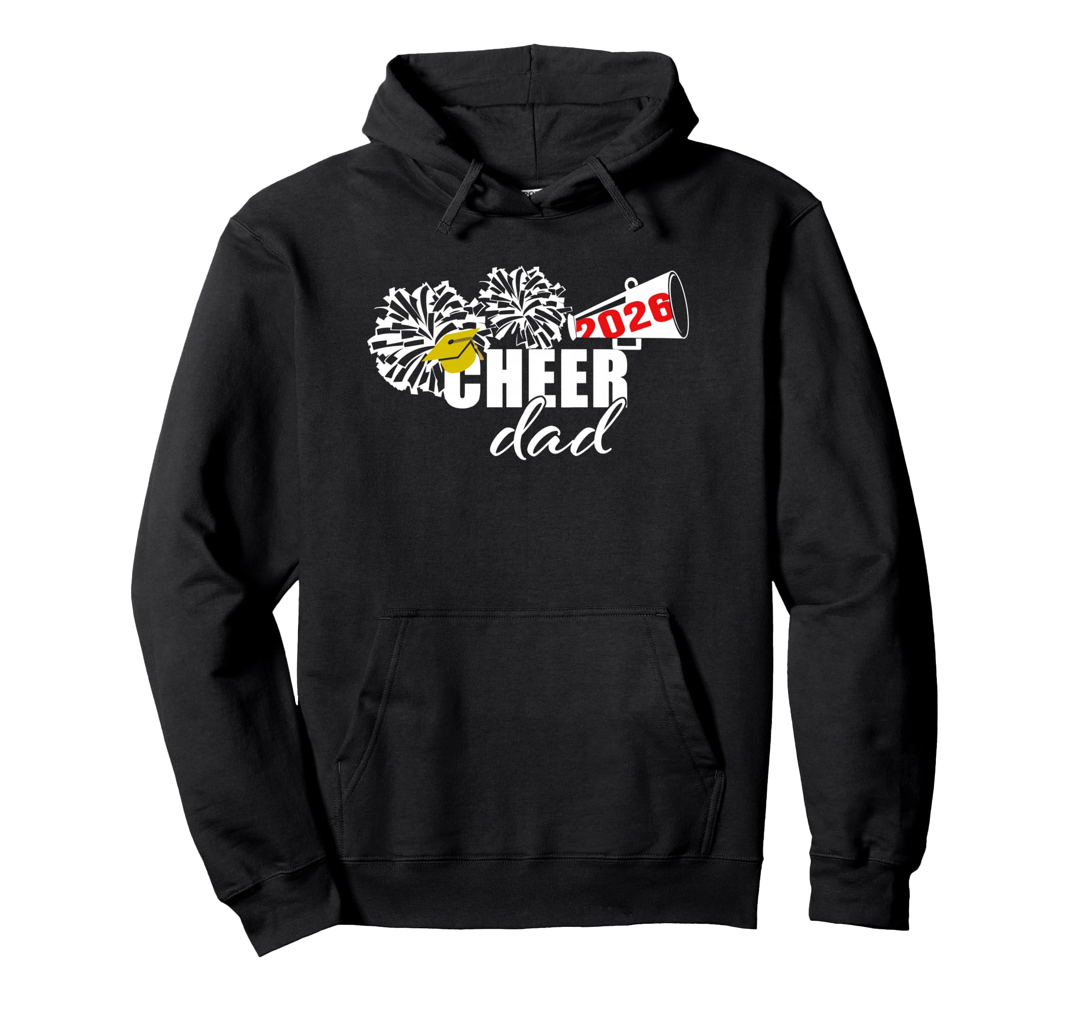 Cheer Dad 2026 Proud Father Hoodie - Minimalist Print for Adults - T-Shirt, Sweatshirt, Hoodie