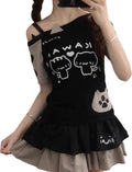 Y2K Harajuku Fashion Kawaii Graphic Off Shoulder - Adult & Kids T-Shirts, Sweatshirts & Hoodies apparel design preview 1