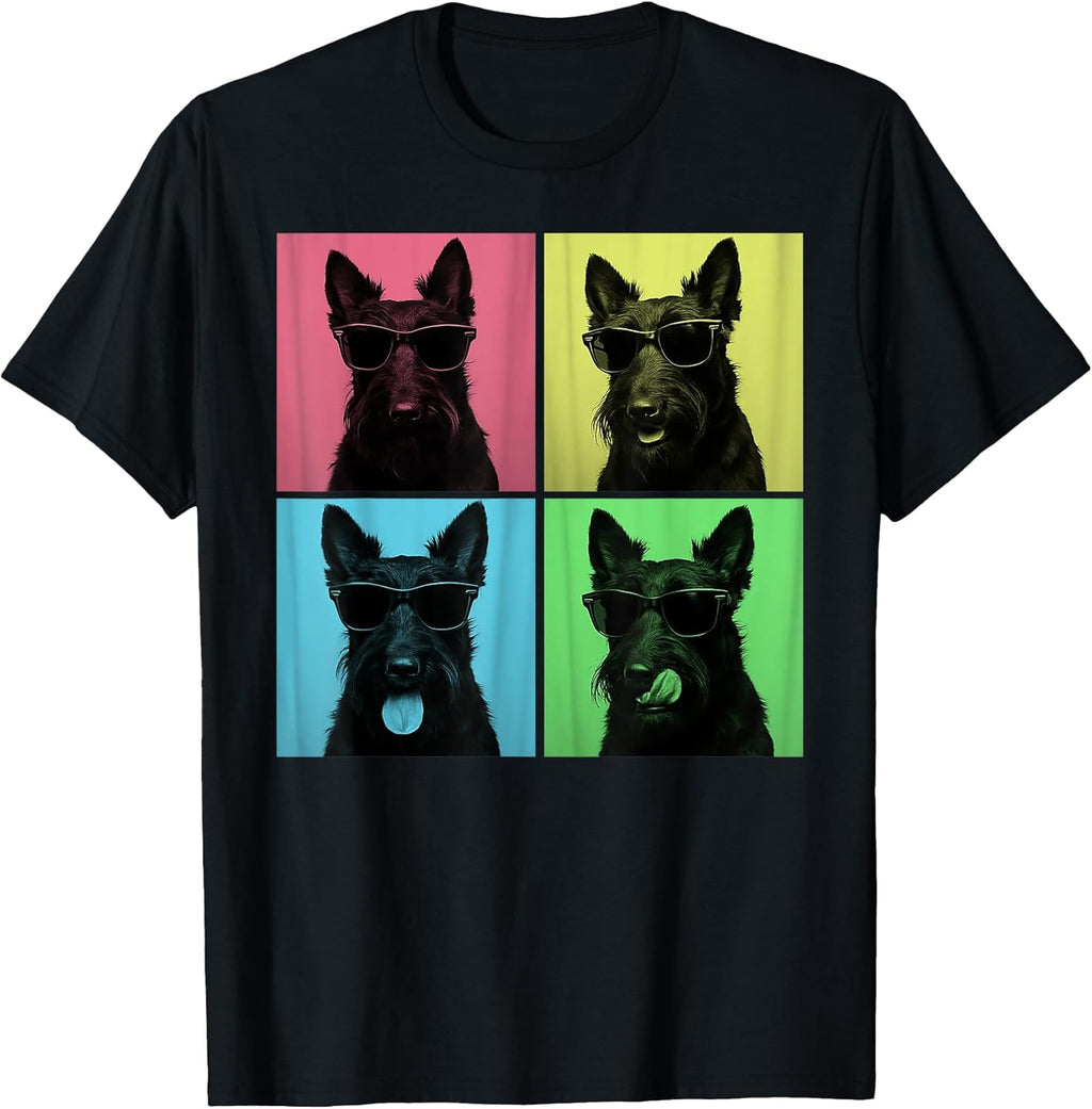 Scottish Terrier Pop Art Funny Scottie Dog Lover - Adult & Kids T-Shirts, Sweatshirts & Hoodies apparel design preview 1