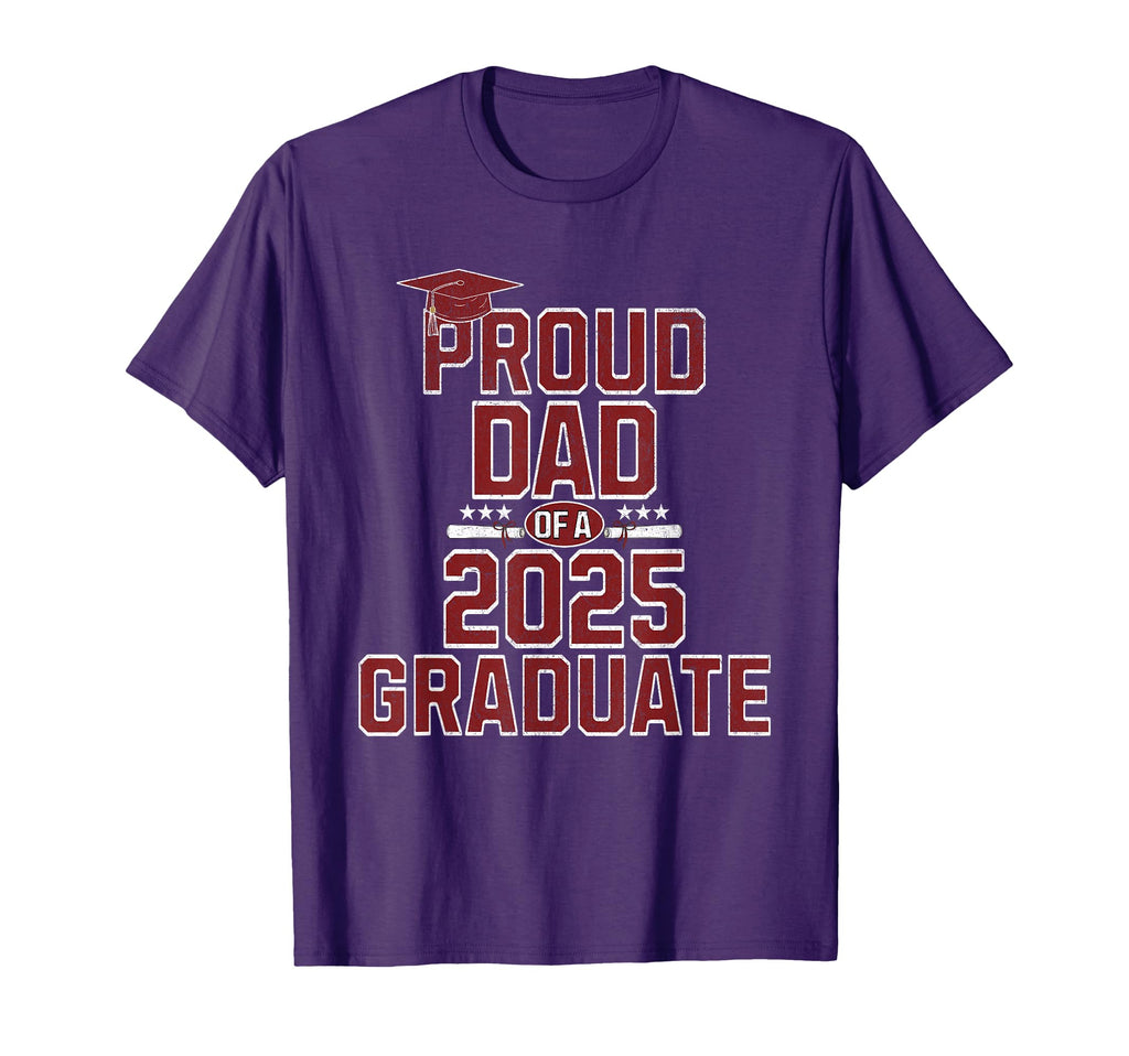 Proud Dad 2025 Graduate Senior T-Shirt - Fun Novelty Design for Adults - T-Shirt, Sweatshirt, Hoodie