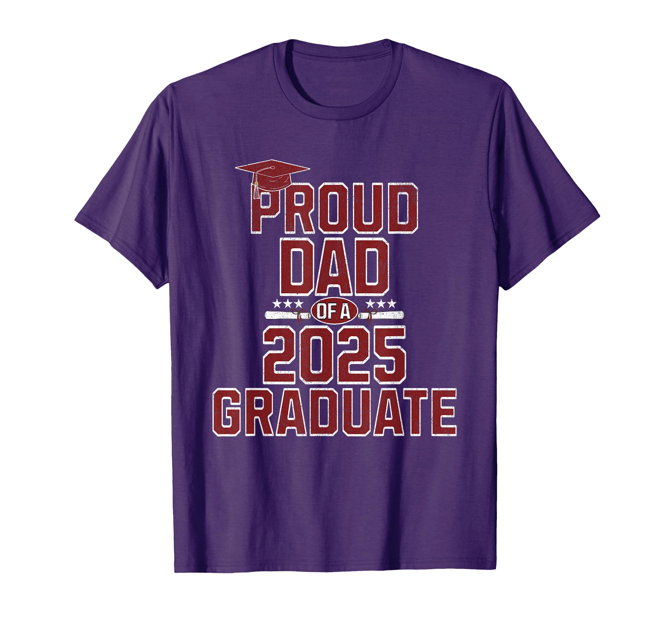 Proud Dad 2025 Graduate Senior T-Shirt - Fun Novelty Design for Adults - T-Shirt, Sweatshirt, Hoodie