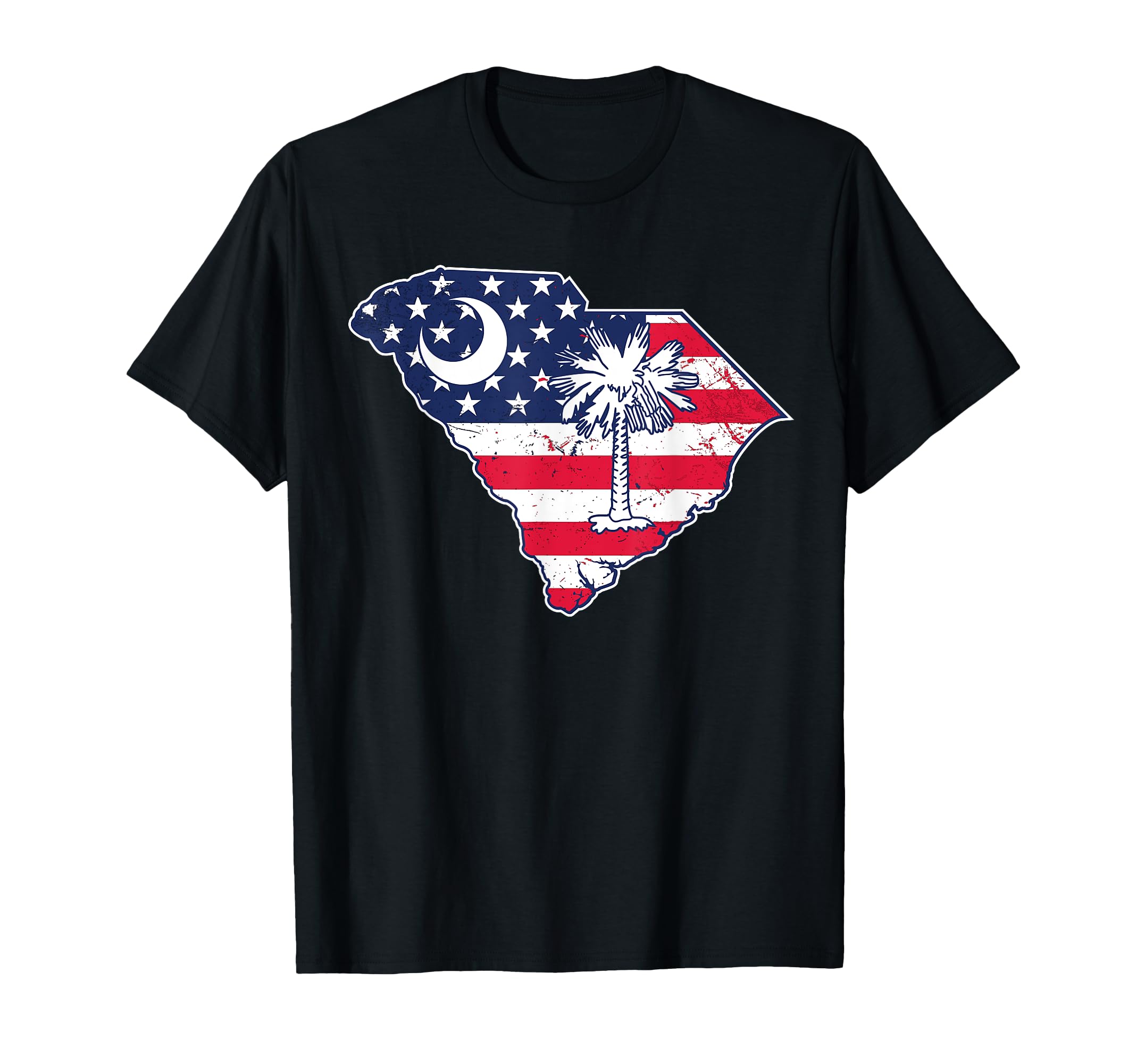 South Carolina Palmetto American Flag T-Shirt - Fun Novelty Design Unisex - T-Shirt, Sweatshirt, Hoodie
