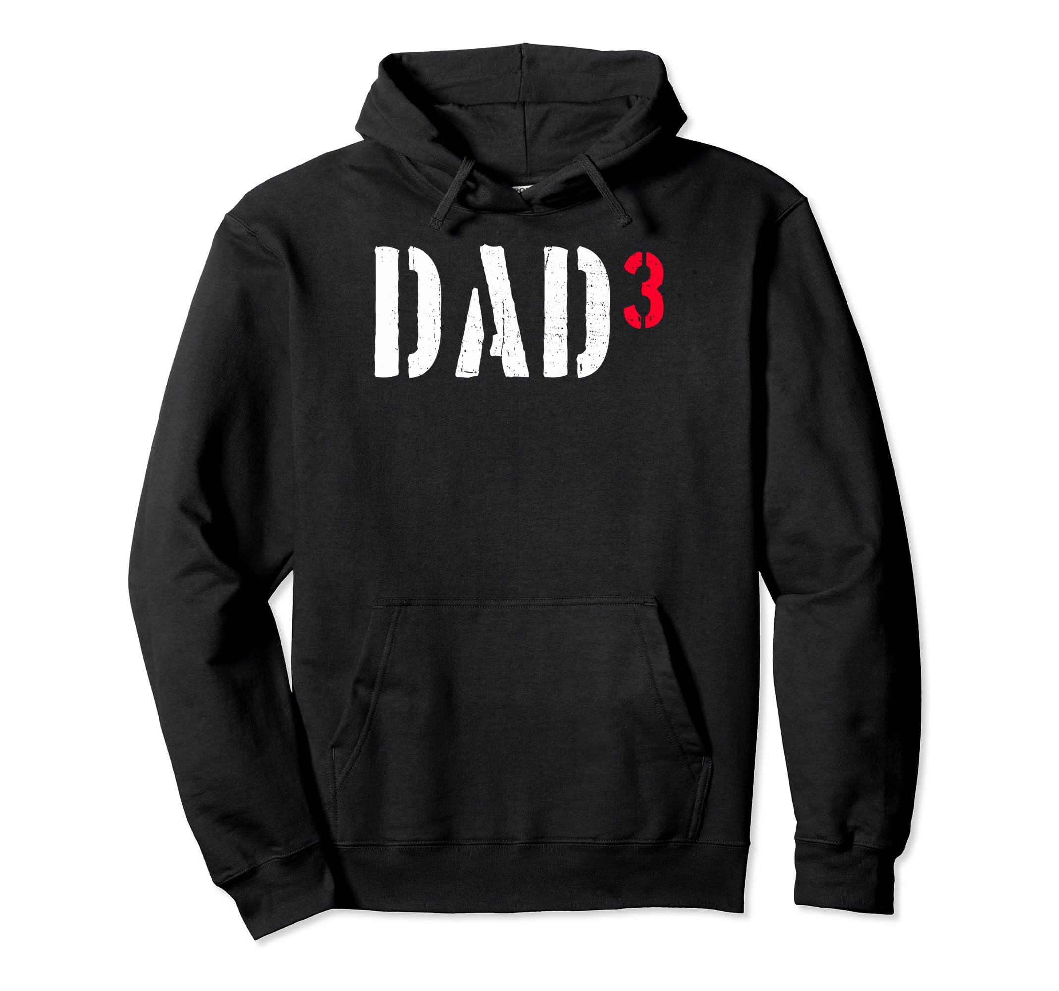 Dad3 Three Dad Three Dad 3 Dad Cubed Hoodie - Trendy Graphic for Adults - T-Shirt, Sweatshirt, Hoodie