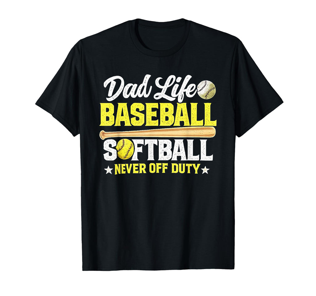 Funny Dad Life Softball Baseball T-Shirt - Minimalist Print for Adults - T-Shirt, Sweatshirt, Hoodie