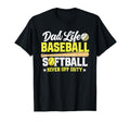 Funny Dad Life Softball Baseball T-Shirt - Minimalist Print for Adults - T-Shirt, Sweatshirt, Hoodie