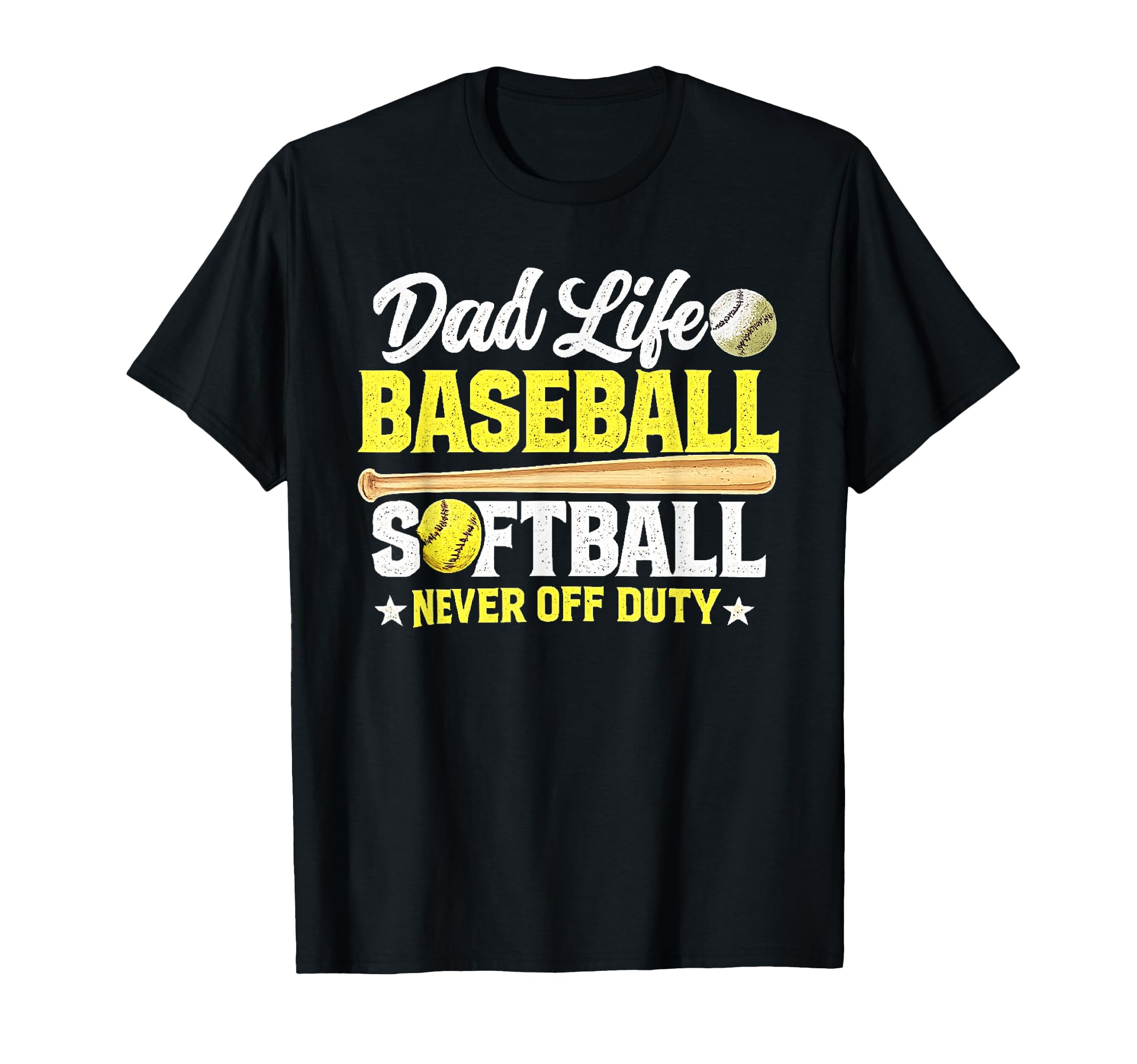 Funny Dad Life Softball Baseball T-Shirt - Minimalist Print for Adults - T-Shirt, Sweatshirt, Hoodie