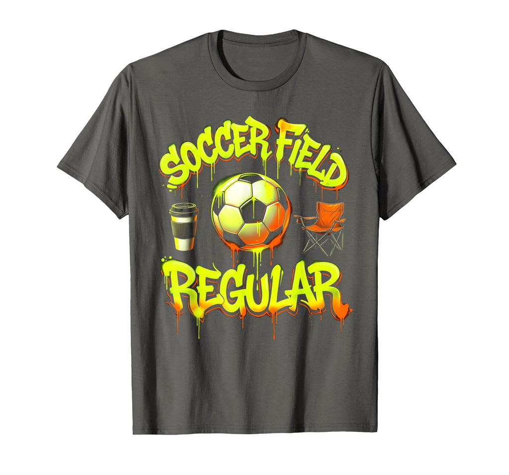 Soccer Mom Soccer Field Regular T-Shirt - Unique Graphic Men Women - T-Shirt, Sweatshirt, Hoodie