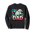 Dad Wolf Bald Eagle American Flag Sweatshirt - Trendy Graphic for Adults - T-Shirt, Sweatshirt, Hoodie