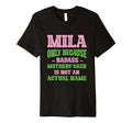 Badass Mila Name Unique Nickname T-Shirt - Custom Art Print Men Women - T-Shirt, Sweatshirt, Hoodie