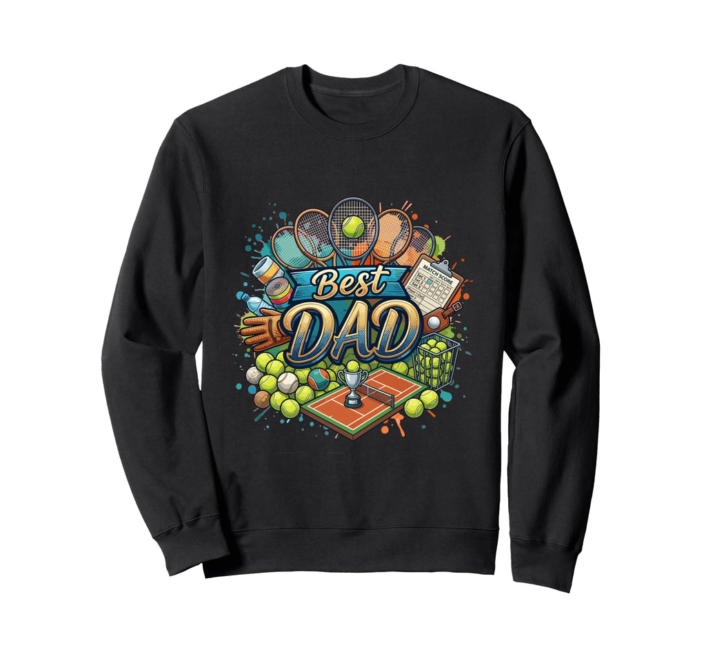 Best Tennis Dad Court Ace Racket Sport Sweatshirt - Custom Art Print Unisex - T-Shirt, Sweatshirt, Hoodie