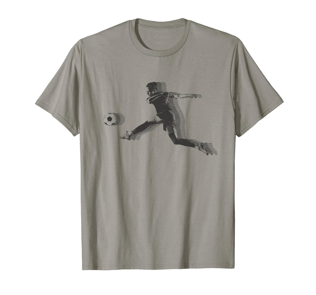 Football Player Line Art Soccer Fans T-Shirt - Casual Everyday Wear Unisex - T-Shirt, Sweatshirt, Hoodie