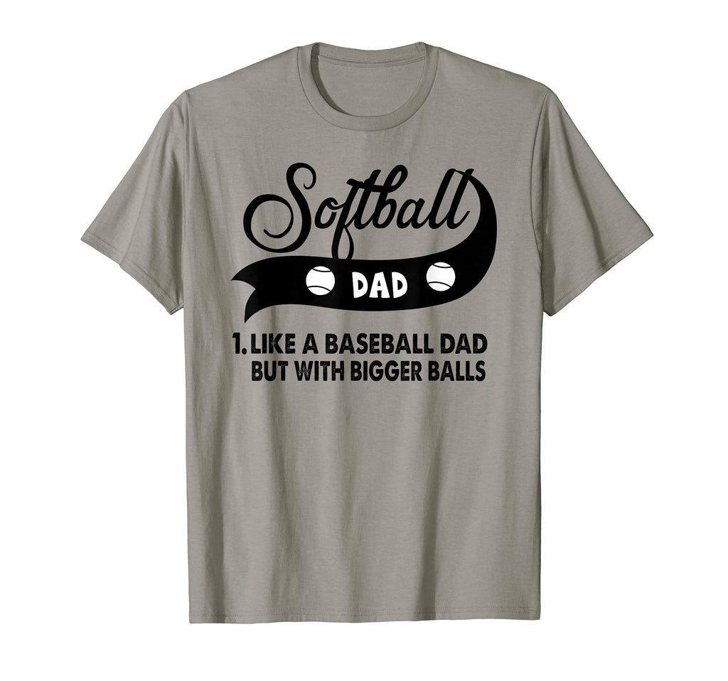 Mens Softball Dad Like Baseball Dad But T-Shirt - Custom Art Print Unisex - T-Shirt, Sweatshirt, Hoodie