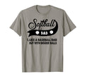 Mens Softball Dad Like Baseball Dad But T-Shirt - Custom Art Print Unisex - T-Shirt, Sweatshirt, Hoodie