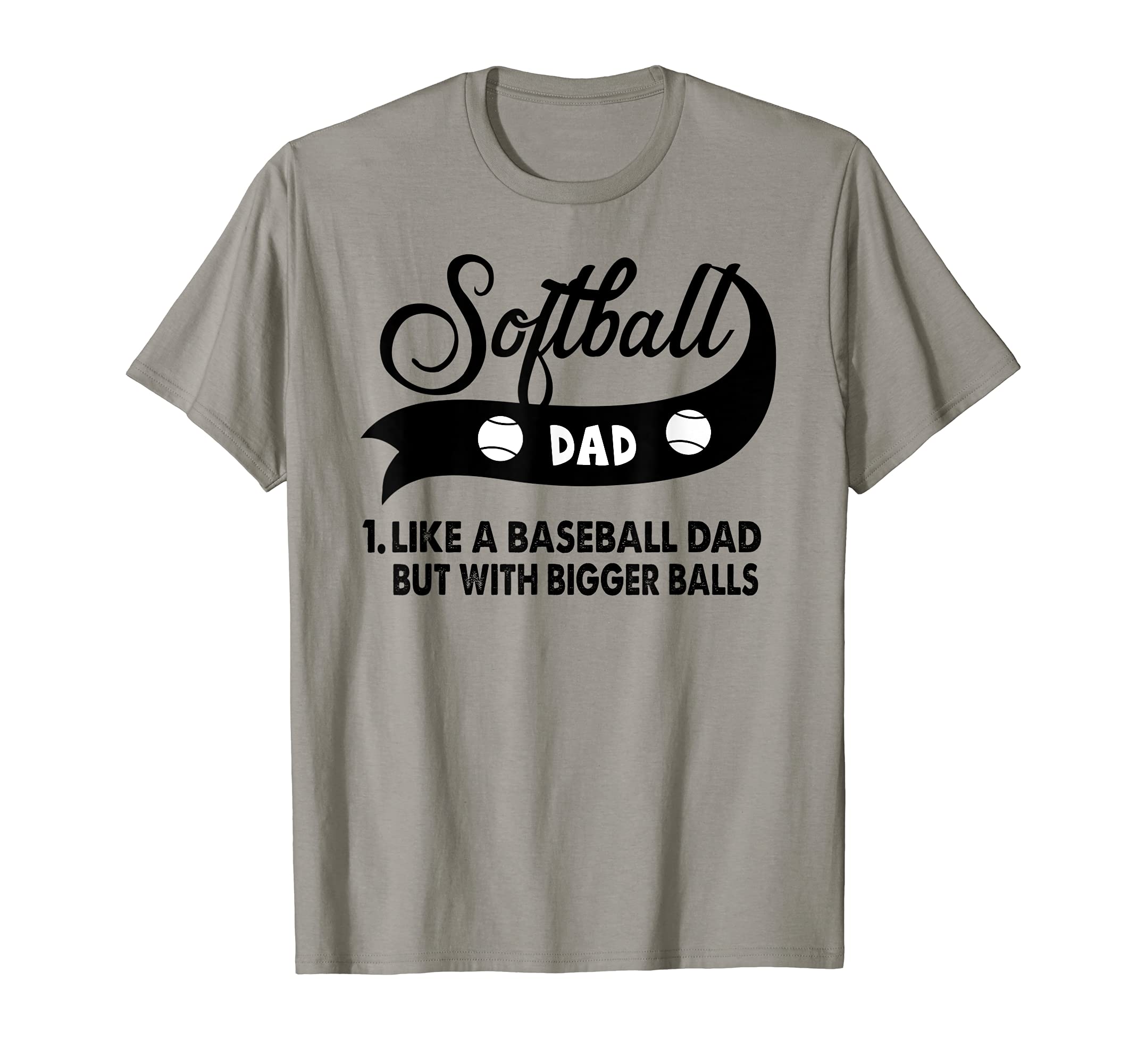 Mens Softball Dad Like Baseball Dad But T-Shirt - Custom Art Print Unisex - T-Shirt, Sweatshirt, Hoodie