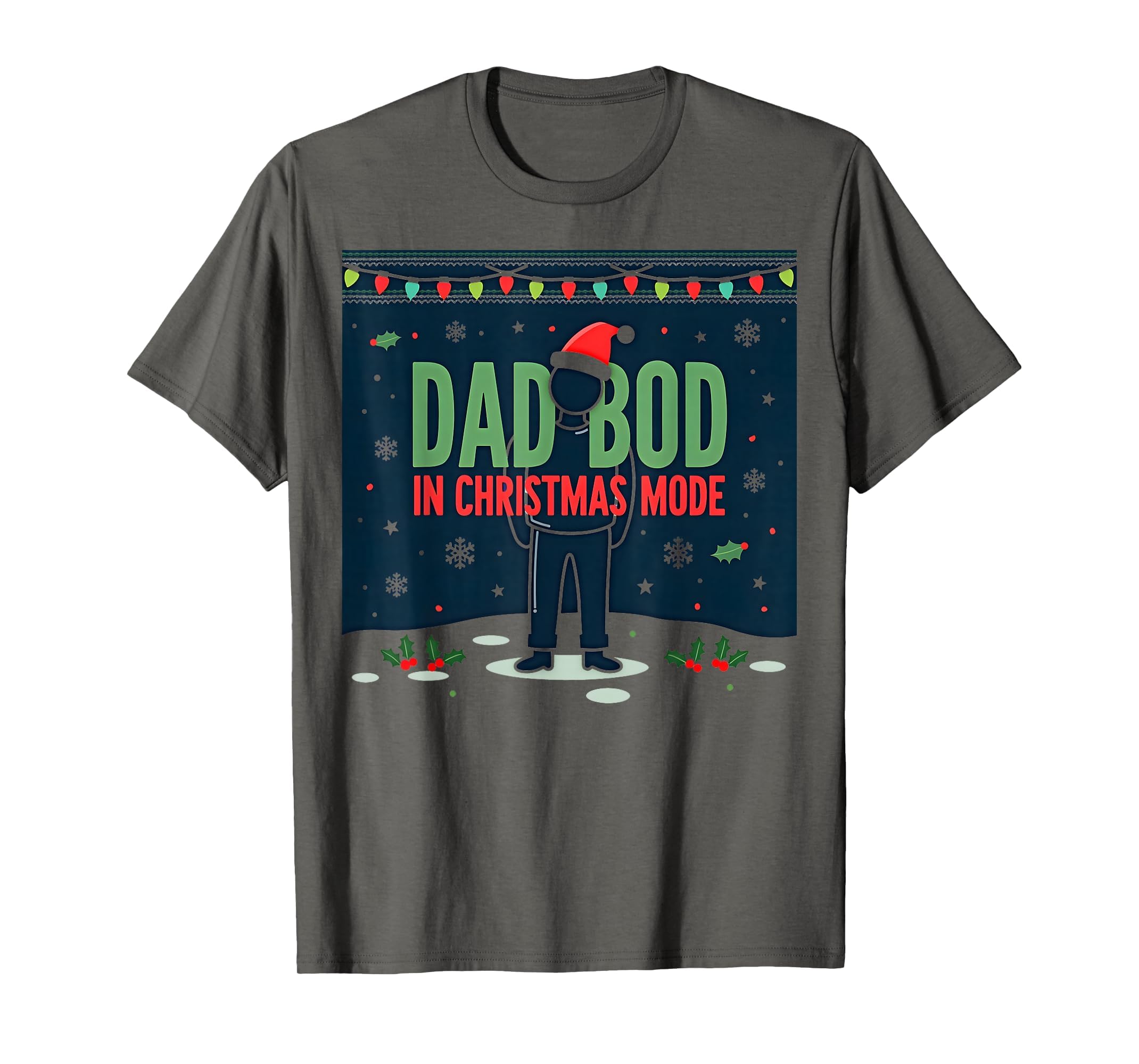 Dad Bod Mode Funny Holiday Sweatshirt - Graphic Print for Adults - T-Shirt, Sweatshirt, Hoodie