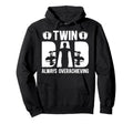 Twin Dad Always Overachieving Twin Hoodie - Graphic Print for Adults - T-Shirt, Sweatshirt, Hoodie