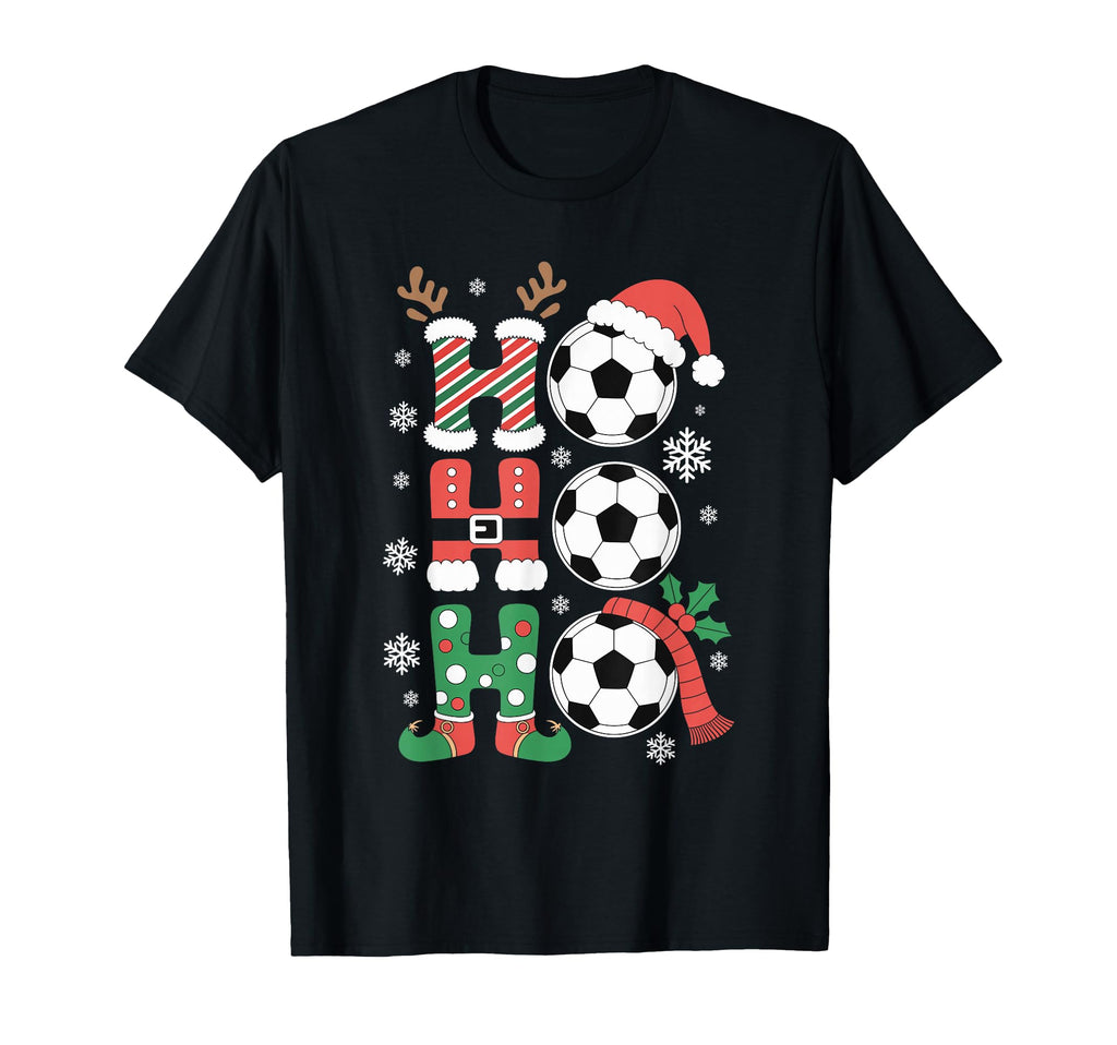 Ho Soccer Santa Ball Pajama Family T-Shirt - Minimalist Print for Adults - T-Shirt, Sweatshirt, Hoodie