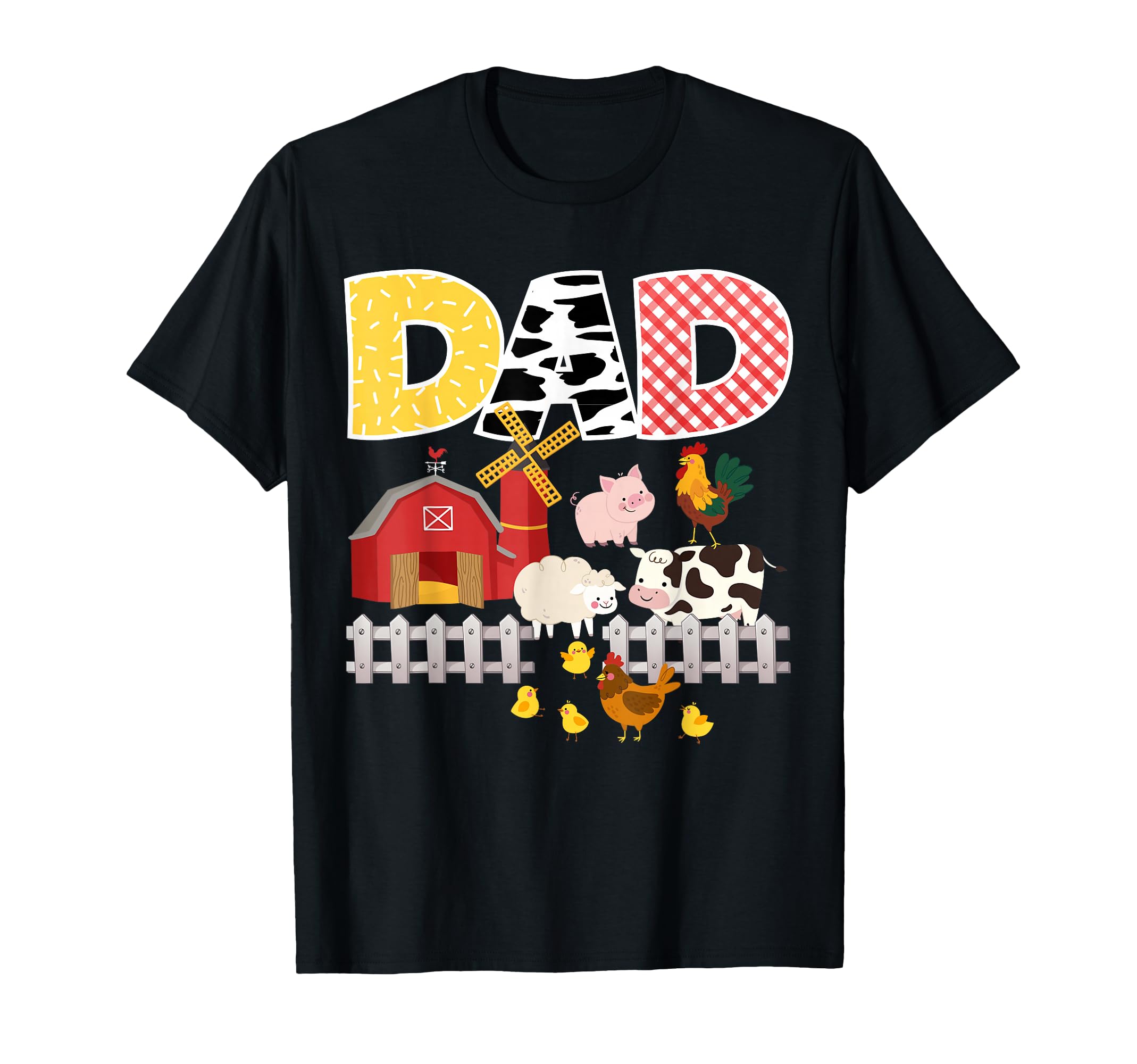 Dad Birthday Farm Animal Farming Farmer T-Shirt - Graphic Print Unisex - T-Shirt, Sweatshirt, Hoodie