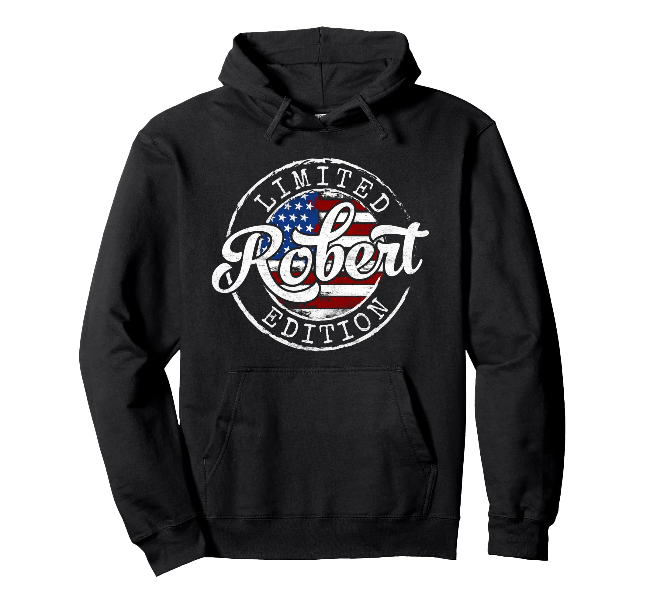 Robert Usa Flag Stamp Personalized Hoodie - Custom Art Print for Adults - T-Shirt, Sweatshirt, Hoodie