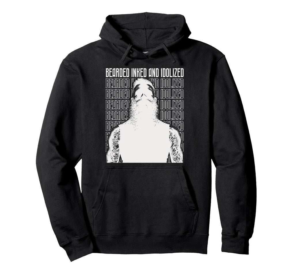 Bearded Inked And Awesome Tattooed Dad Hoodie - Unique Graphic Unisex - T-Shirt, Sweatshirt, Hoodie