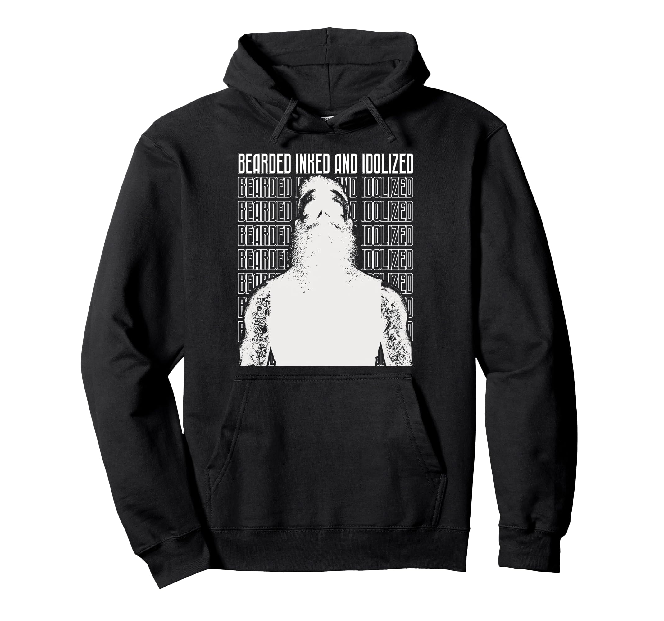 Bearded Inked And Awesome Tattooed Dad Hoodie - Unique Graphic Unisex - T-Shirt, Sweatshirt, Hoodie