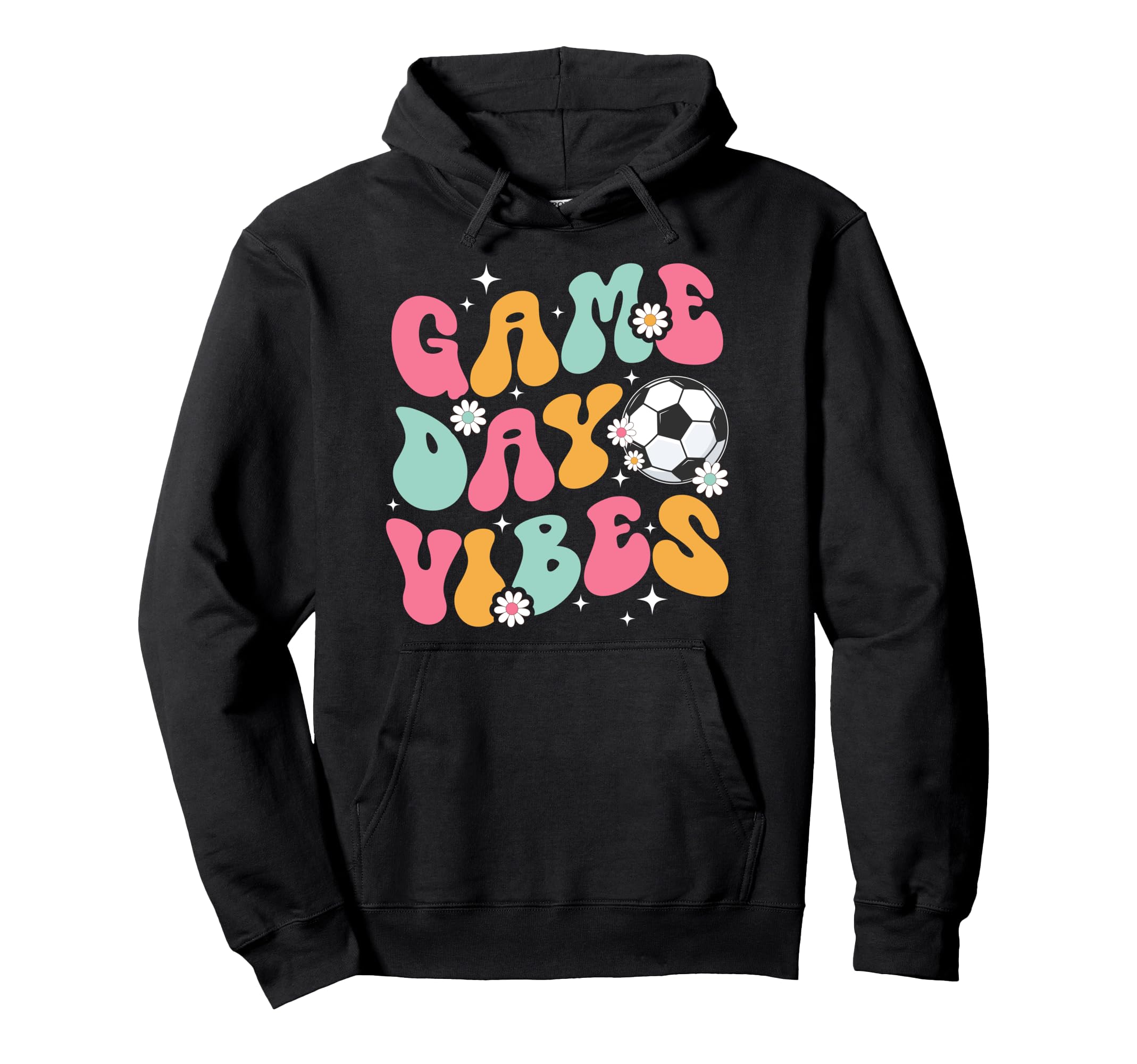 Groovy Soccer Game Day Vibes Game Day Hoodie - Custom Art Print Unisex - T-Shirt, Sweatshirt, Hoodie