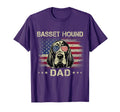 Basset Hound Dad Dog American Flag T-Shirt - Custom Art Print for Adults - T-Shirt, Sweatshirt, Hoodie