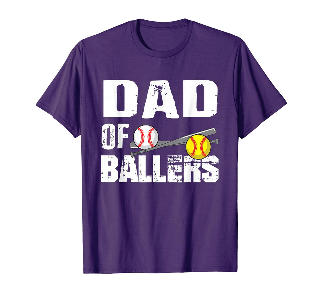 Dad Ballers Funny Baseball Softball T-Shirt - Novelty Apparel Men Women - T-Shirt, Sweatshirt, Hoodie