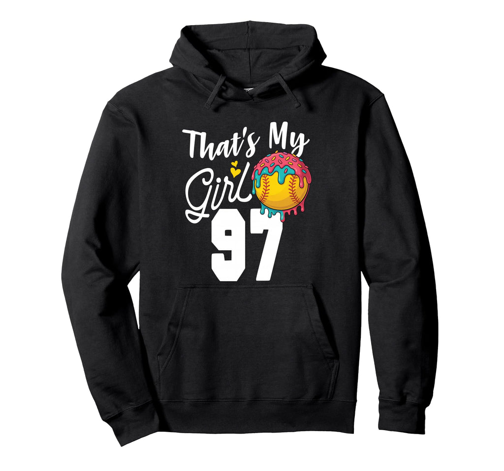 Thats My Softball 97 Number Mom Dad Hoodie - Aesthetic Graphic Men Women - T-Shirt, Sweatshirt, Hoodie