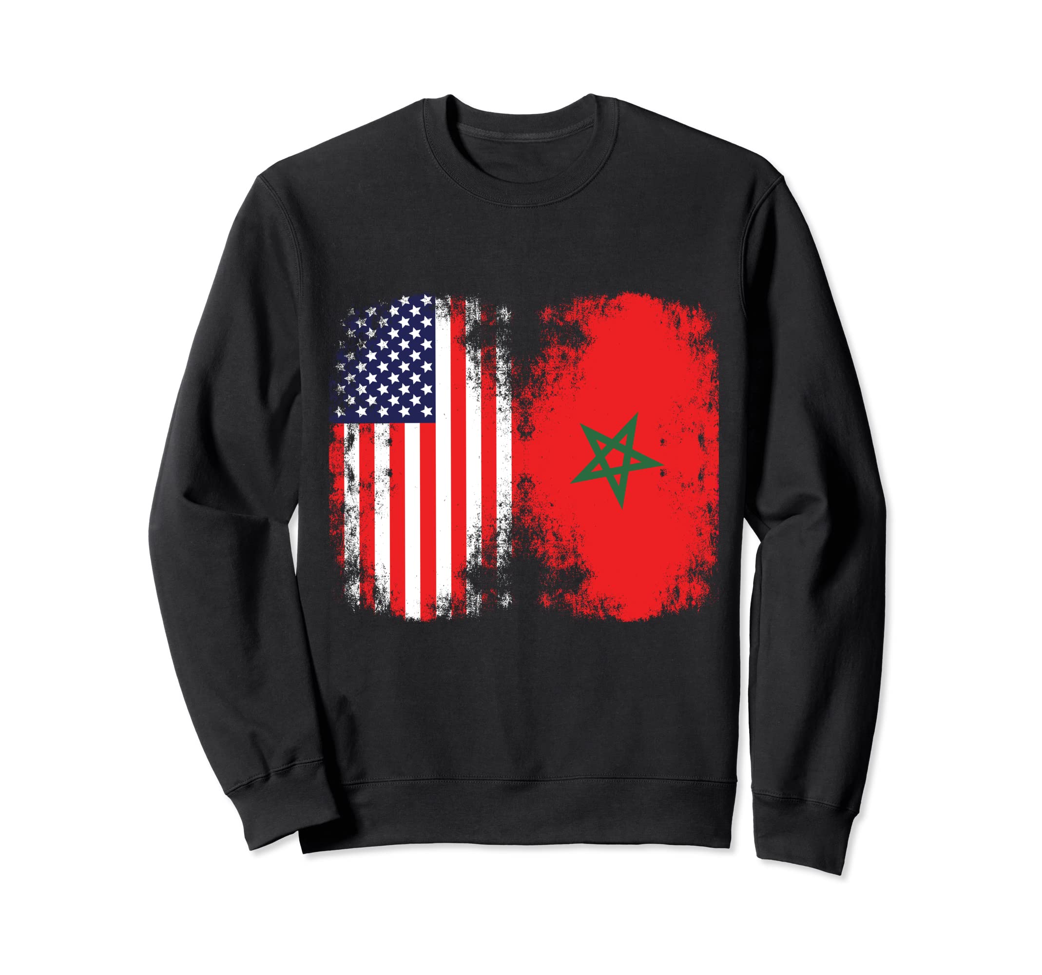 Moorish American Morocco Flag Sweatshirt - Casual Everyday Wear for Adults - T-Shirt, Sweatshirt, Hoodie