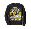 Proud Step Dad Preschool Graduate 2025 Sweatshirt - Graphic Print Unisex - T-Shirt, Sweatshirt, Hoodie