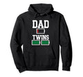 Twin Dad Father Two Battery Dad Twins Hoodie - Casual Everyday Wear Unisex - T-Shirt, Sweatshirt, Hoodie