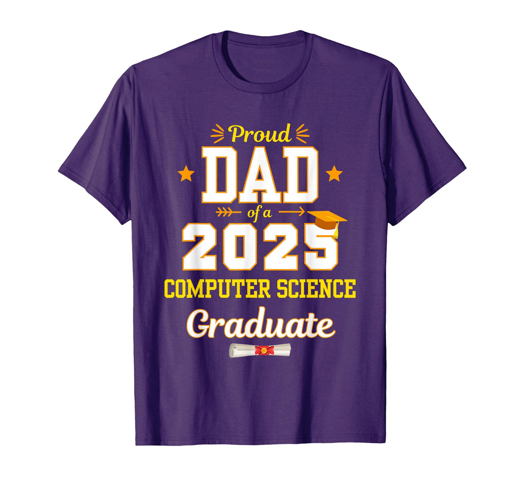 Proud Dad 2025 Computer Science Graduate T-Shirt - Trendy Graphic Unisex - T-Shirt, Sweatshirt, Hoodie