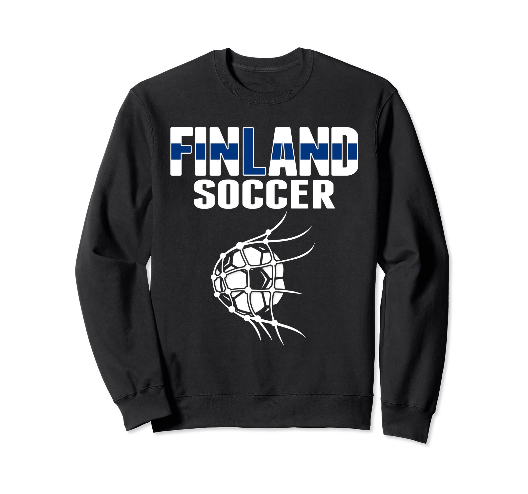 Finland Soccer Ball Net Finnish Football Sweatshirt - Graphic Print Unisex - T-Shirt, Sweatshirt, Hoodie