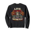 Motorcycle Biker Female Live Love Sweatshirt - Unique Graphic for Adults - T-Shirt, Sweatshirt, Hoodie