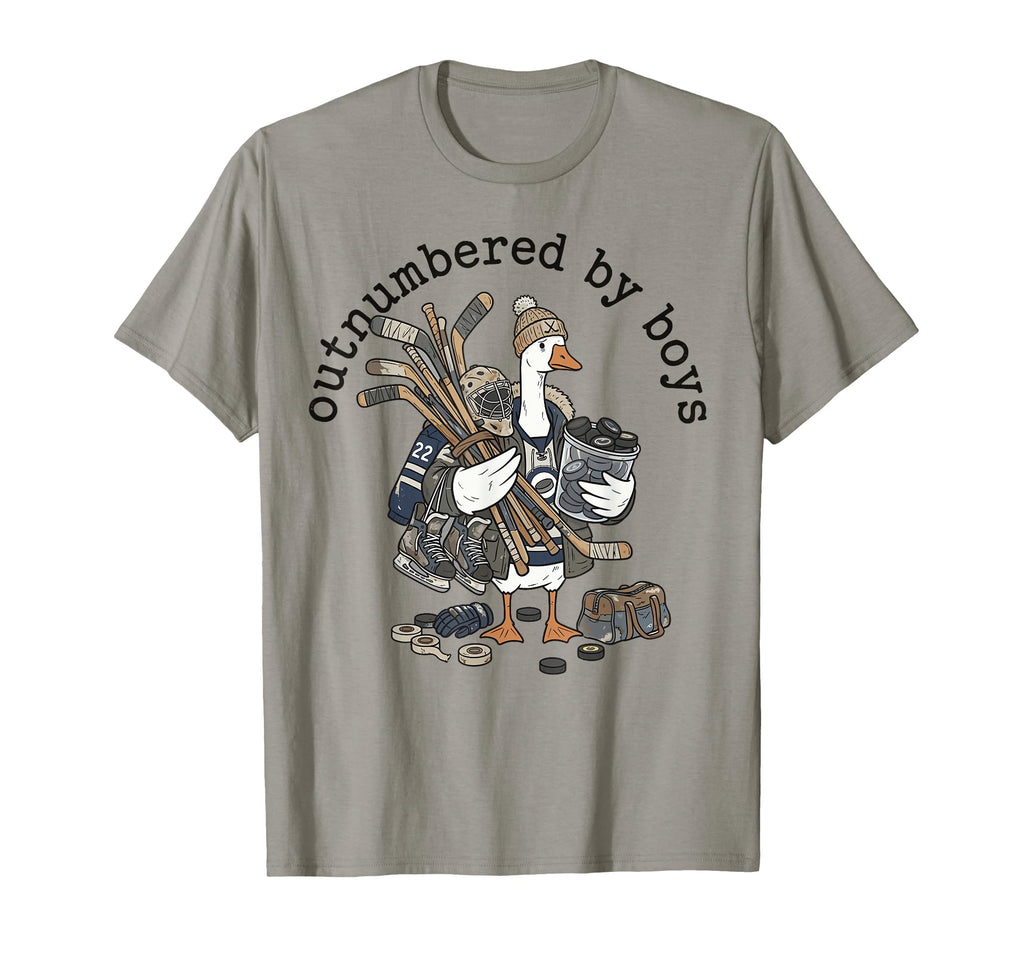 Mom Outnumbered Funny Iced T-Shirt - Casual Everyday Wear for Adults - T-Shirt, Sweatshirt, Hoodie