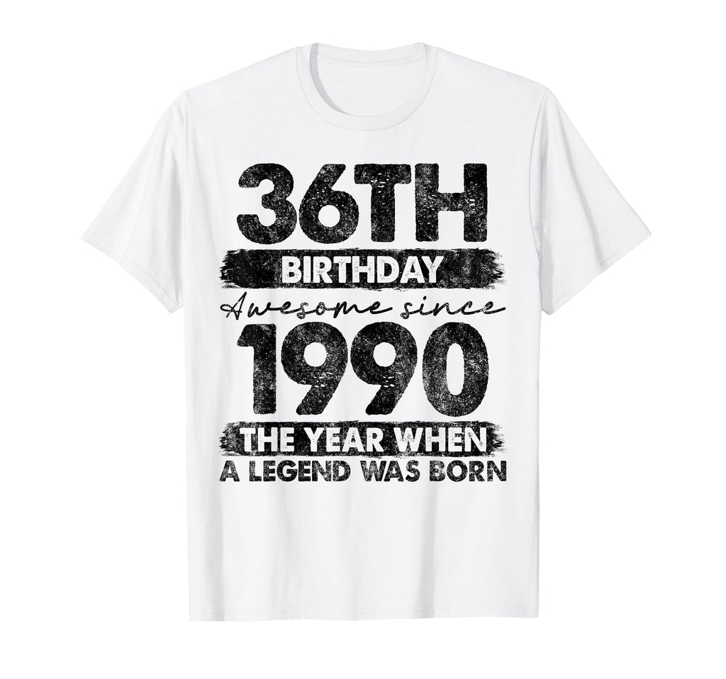 36 Year Old Gifts 1990 36Th Birthday T-Shirt - Custom Art Print for Adults - T-Shirt, Sweatshirt, Hoodie
