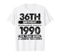 36 Year Old Gifts 1990 36Th Birthday T-Shirt - Custom Art Print for Adults - T-Shirt, Sweatshirt, Hoodie
