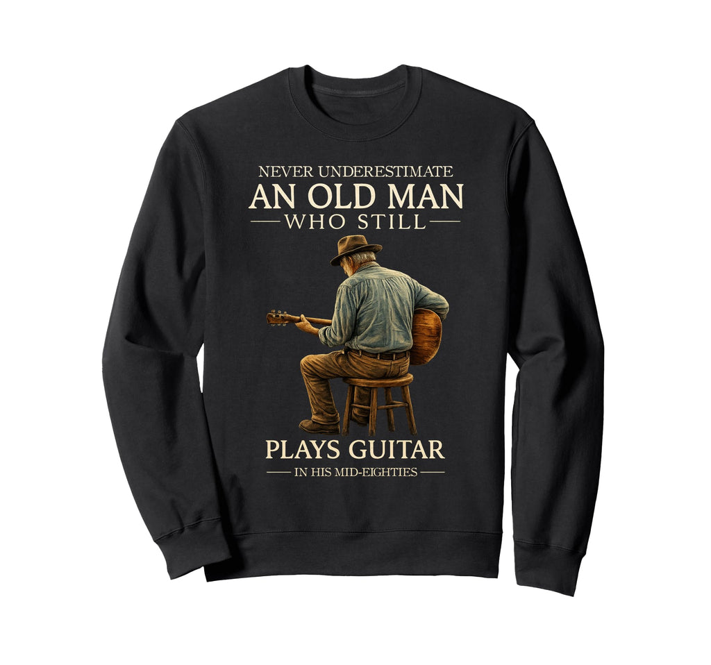 85Th Birthday Acoustic Guitar Player Sweatshirt - Trendy Graphic Unisex - T-Shirt, Sweatshirt, Hoodie