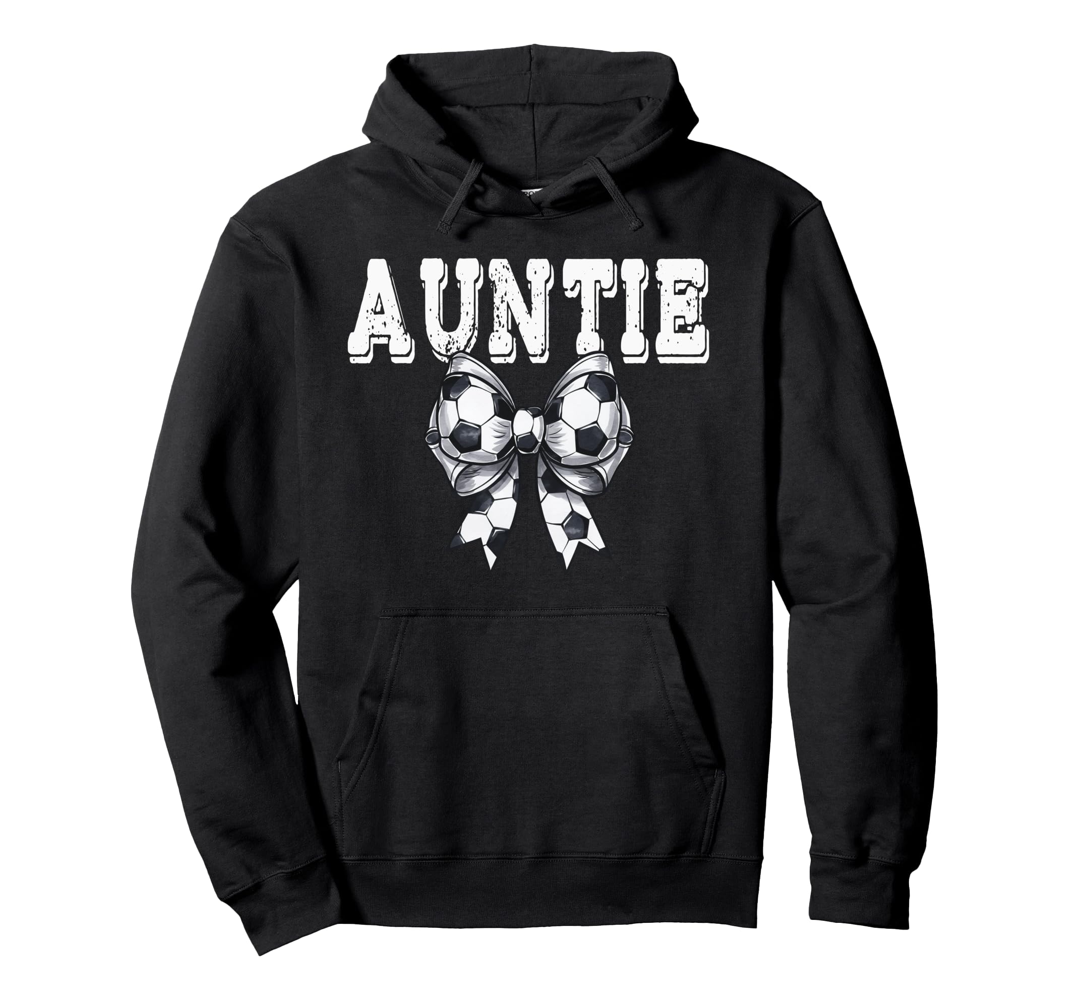 Coquette Soccer Bow Mom Sister Auntie Hoodie - Trendy Graphic Men Women - T-Shirt, Sweatshirt, Hoodie