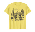 Cowboy Riding Horse Western Desert T-Shirt - Aesthetic Graphic Men Women - T-Shirt, Sweatshirt, Hoodie
