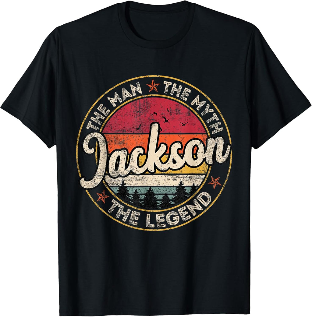 Jackson The Man Myth Legend Personalized Name - Adult & Kids T-Shirts, Sweatshirts & Hoodies apparel design preview 1