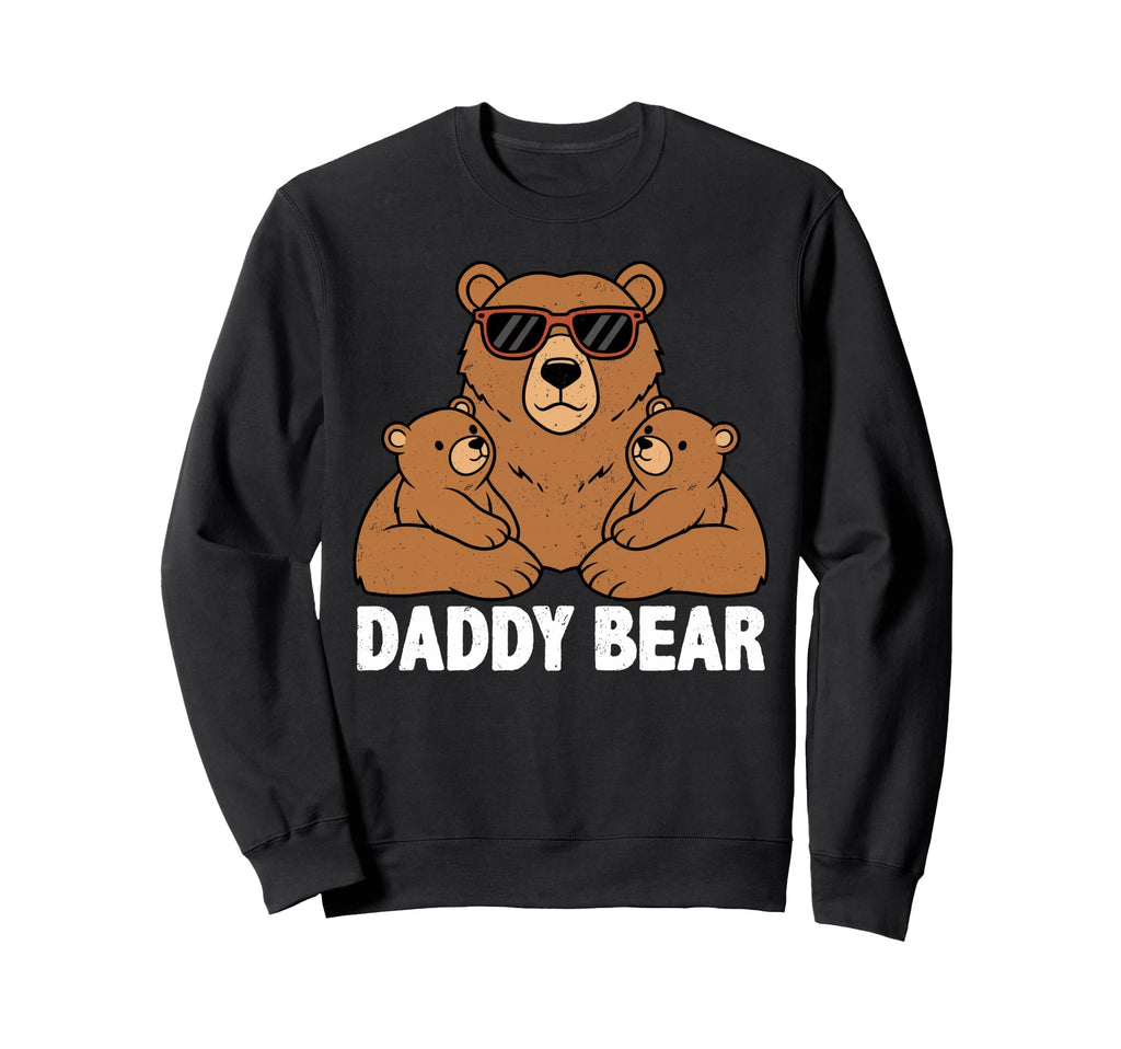 Daddy Bear Two Cubs Papa And Father Sweatshirt - Unique Graphic Unisex - T-Shirt, Sweatshirt, Hoodie