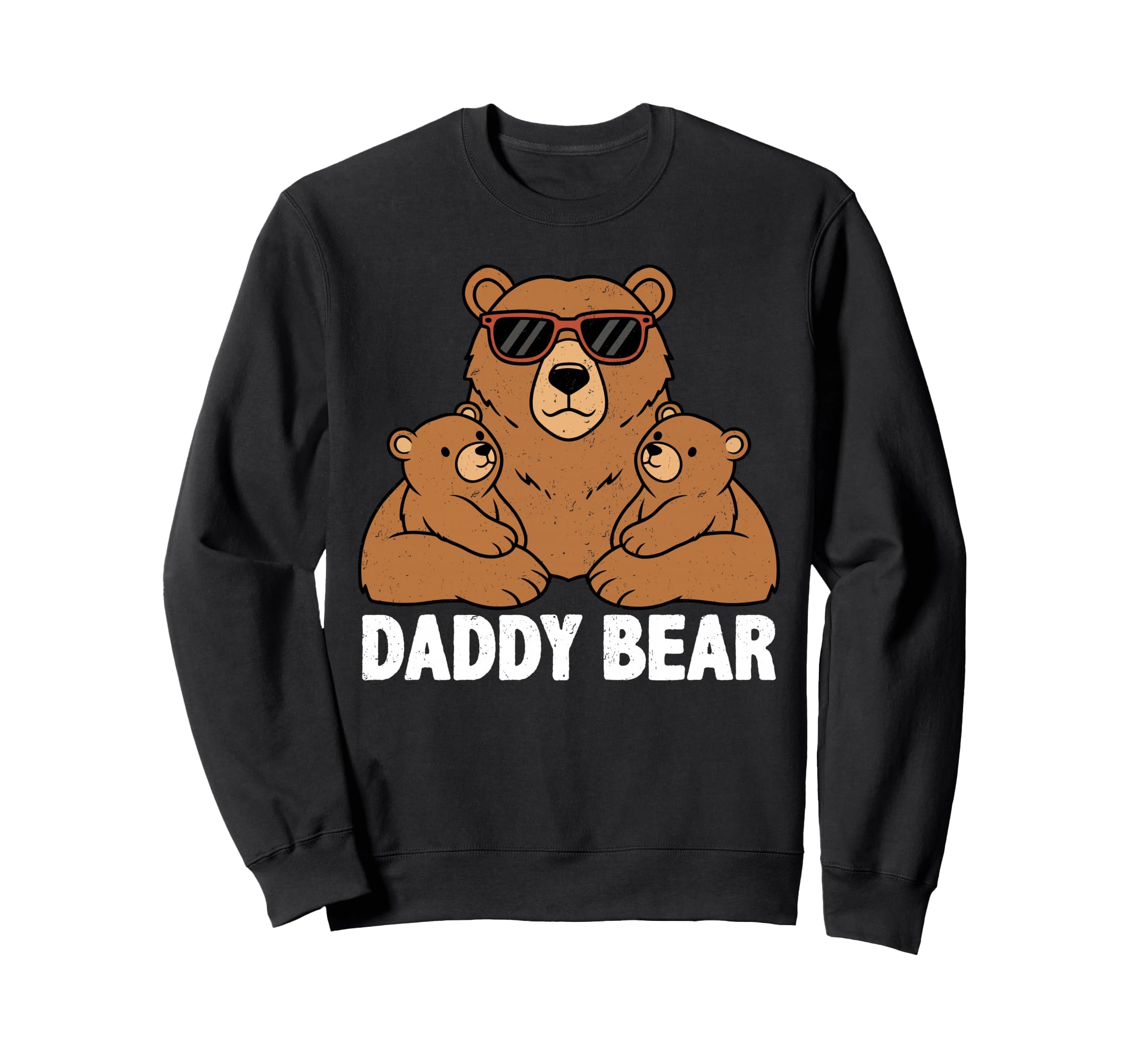Daddy Bear Two Cubs Papa And Father Sweatshirt - Unique Graphic Unisex - T-Shirt, Sweatshirt, Hoodie