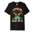 Leveled Up To Dad 2 Fathers Day New Dad T-Shirt - Graphic Print for Adults - T-Shirt, Sweatshirt, Hoodie